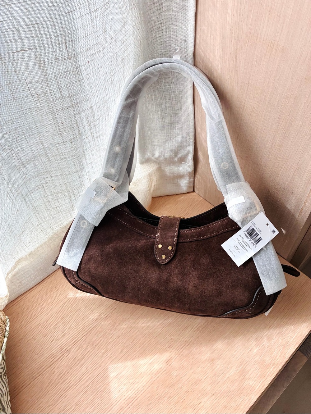 NWT🍫Coach Drifter Shoulder Bag 31 Suede Dark Chocolate Brown CFM44 Slouchy - Picture 6 of 8